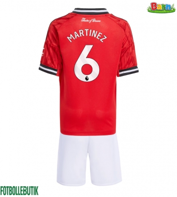 Manchester United Lisandro Martinez #6 Hemmaställ Barn 2025-26 Kortärmad (+ Korta byxor)